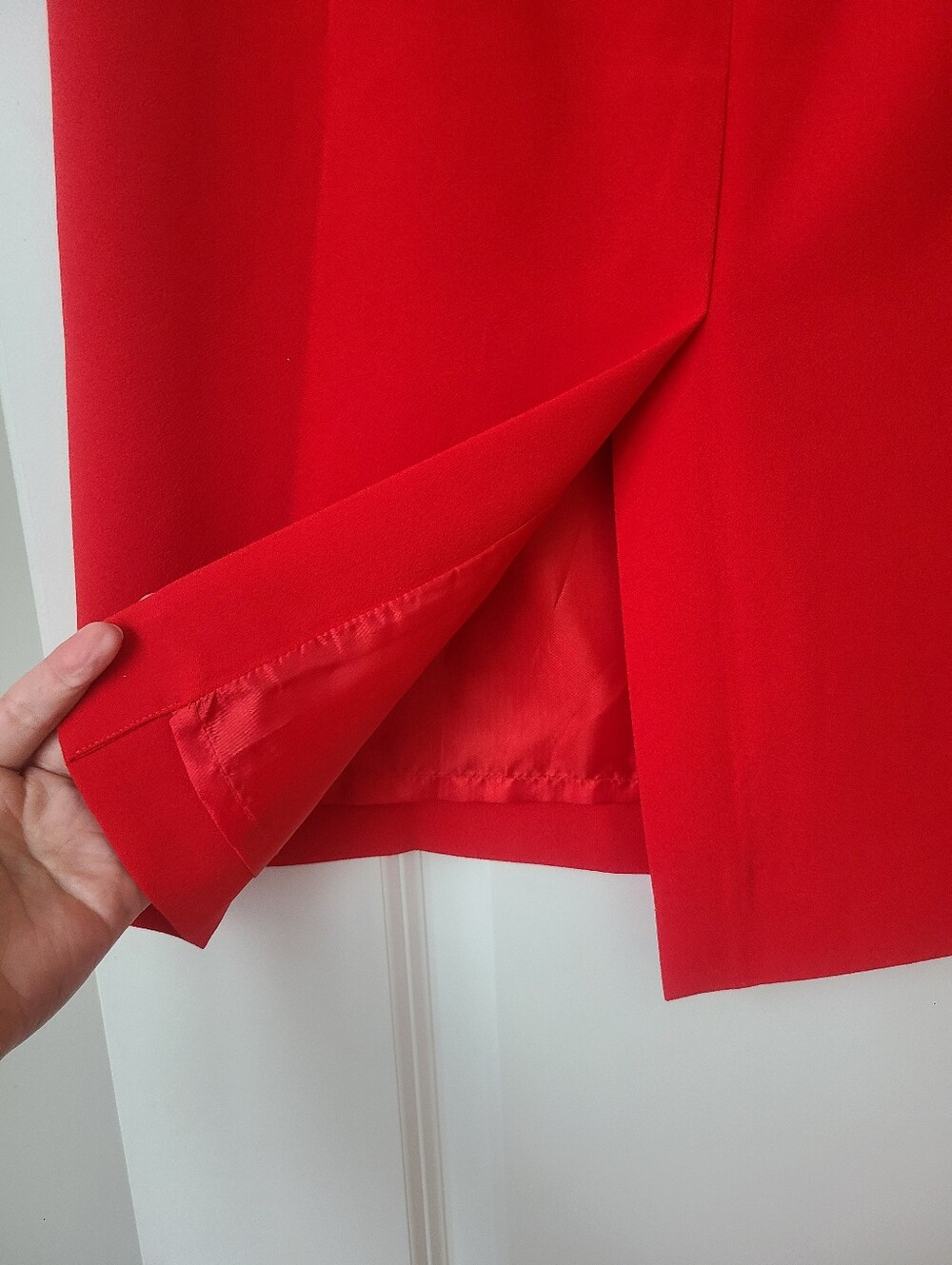 J.Crew Red Knee Length Pencil Skirt - Picture 3 of 8
